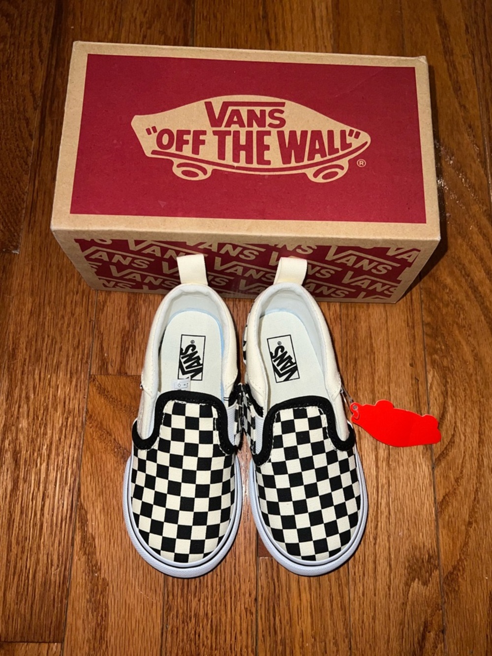 Vans Slip-On Checkerboard Sneakers - Black, White
